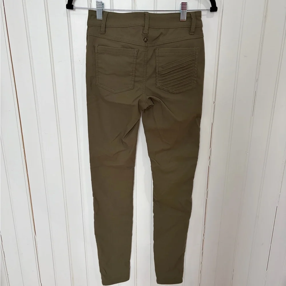 Prana Brenna Moto Pants Olive Green (2) - Picture 3 of 8